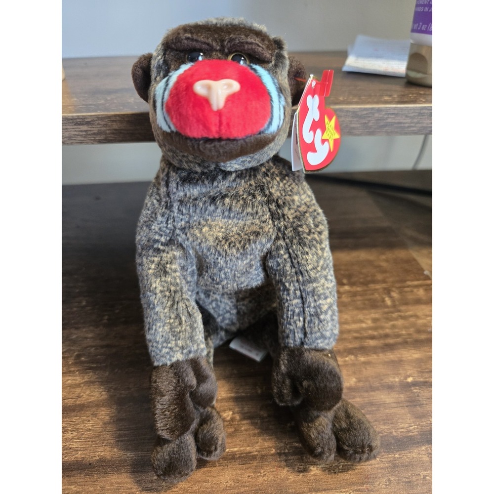 Vintage Ty Beanie Baby Cheeks The‎ Baboon 1999
